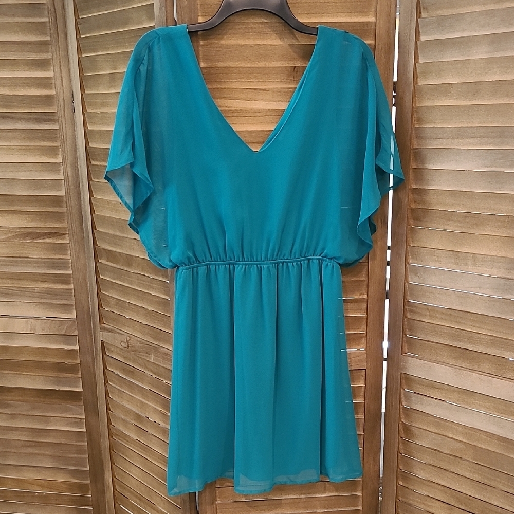 Green V-Neck Dress